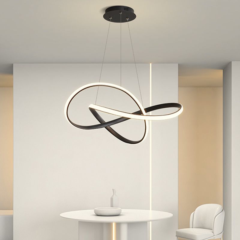 Modern Simple Chandelier Strip Shape Hanging Pendant Light Fixture for Bedroom