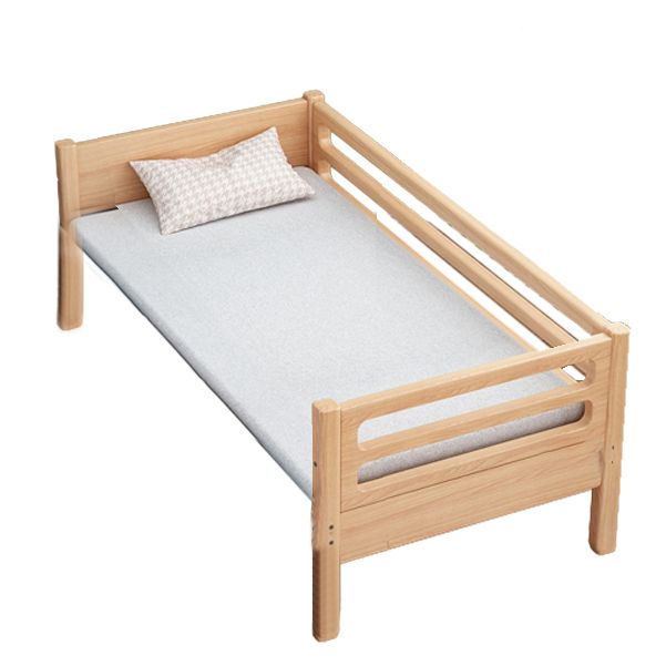 Modern Guardrail Nursery Bed Solid Wood Washed Natural Baby Crib