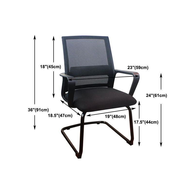 18 Wide Contemporary Office Chair Black Breathable AirGrid Desk Chair