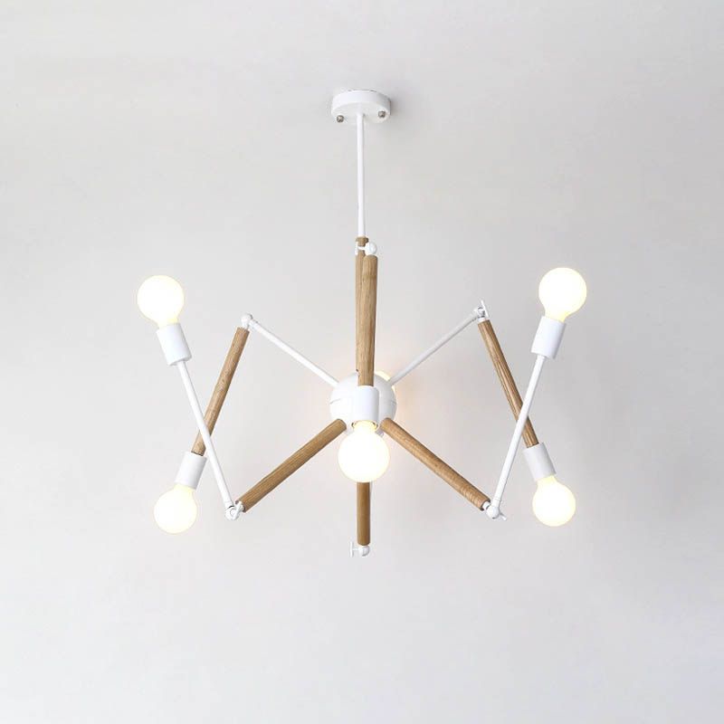 Spider Chandelier Pendant Light Modern Multi-Head Beige Bronze Chandelier Lamp for Restaurant