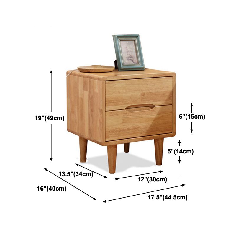 Solid Wood Modern Bed Nightstand Drawer Storage Legs Included Night Table