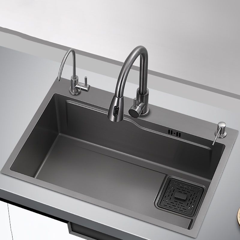 Modern Style Kitchen Sink Stainless Steel 3 Holes Drop-In Kitchen Sink