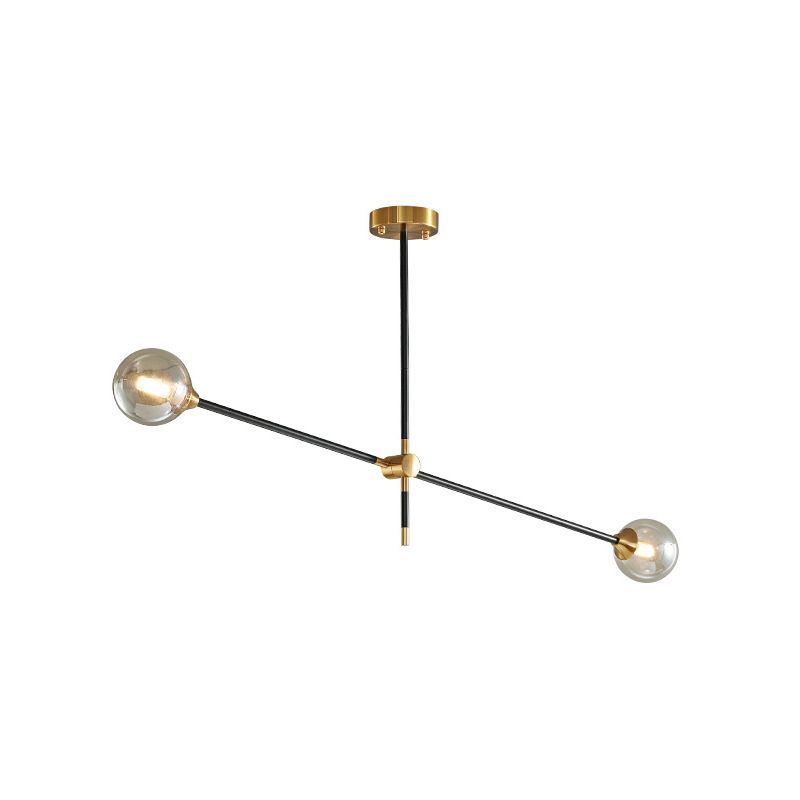 Molecular Pendant Chandelier Modern Glass Living Room Hanging Ceiling Light in Gold and Black