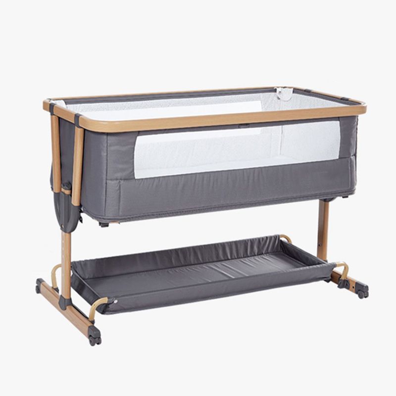 Industrial Nursery Crib Under Crib Storage Baby Crib with Adjustable Height