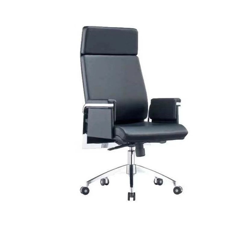 Modern Computer Chair Fixed Arms Chair High Back Leather Management Office Chair