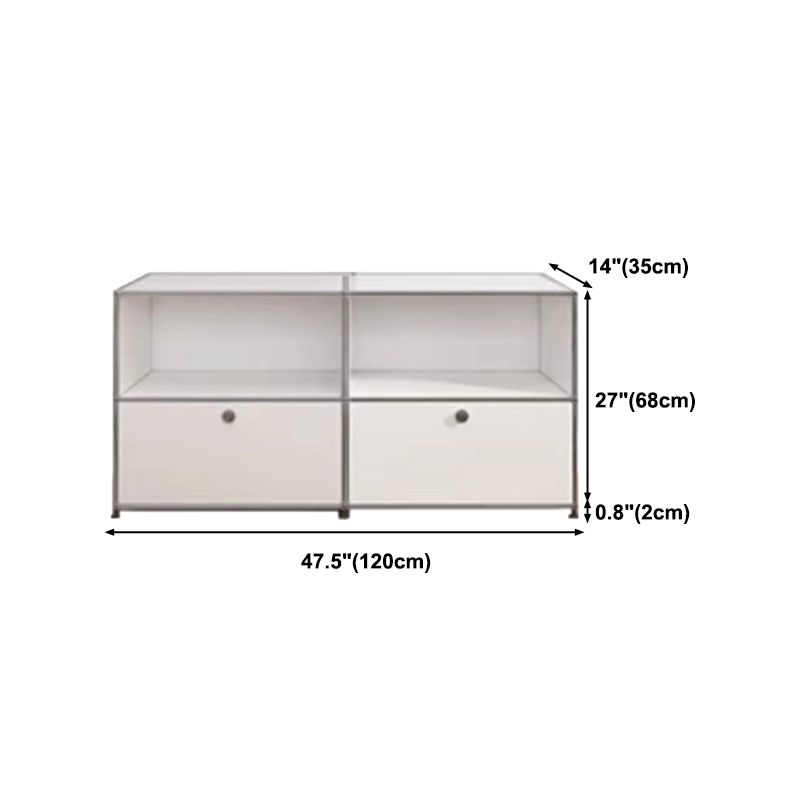 Contemporary Sideboard Stainless Steel Dining Sideboard with Locking Cabinet