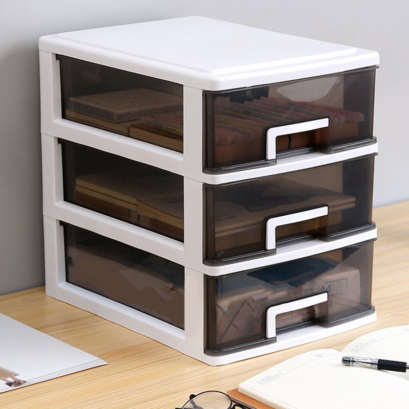 Vertical Filing Cabinet Transparent Drawers Plastic Modern Filing Cabinet