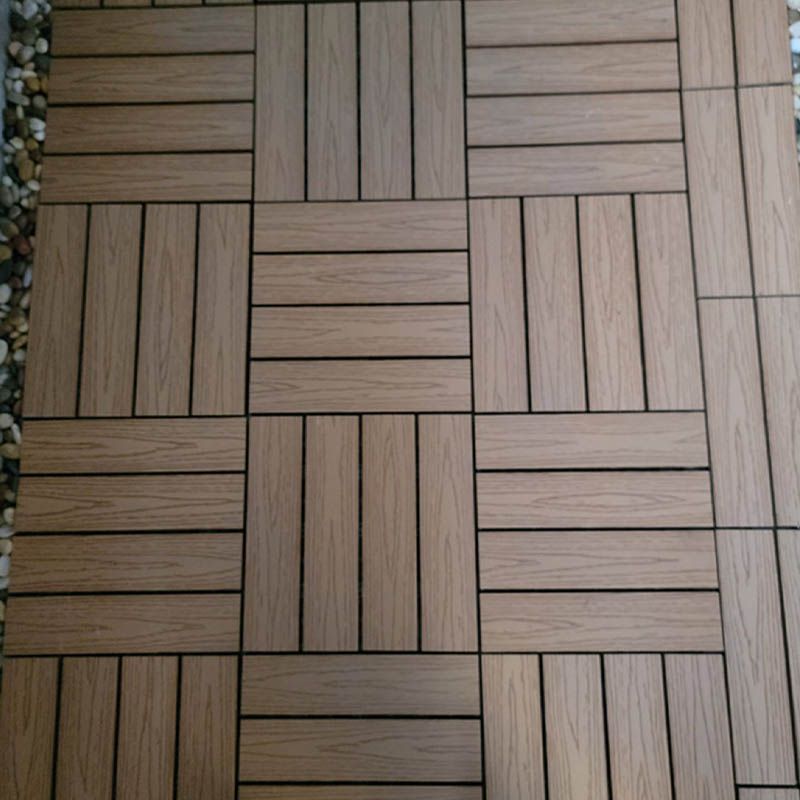 Classical Square Decking Tiles Solid Color Composite Patio Flooring Tiles