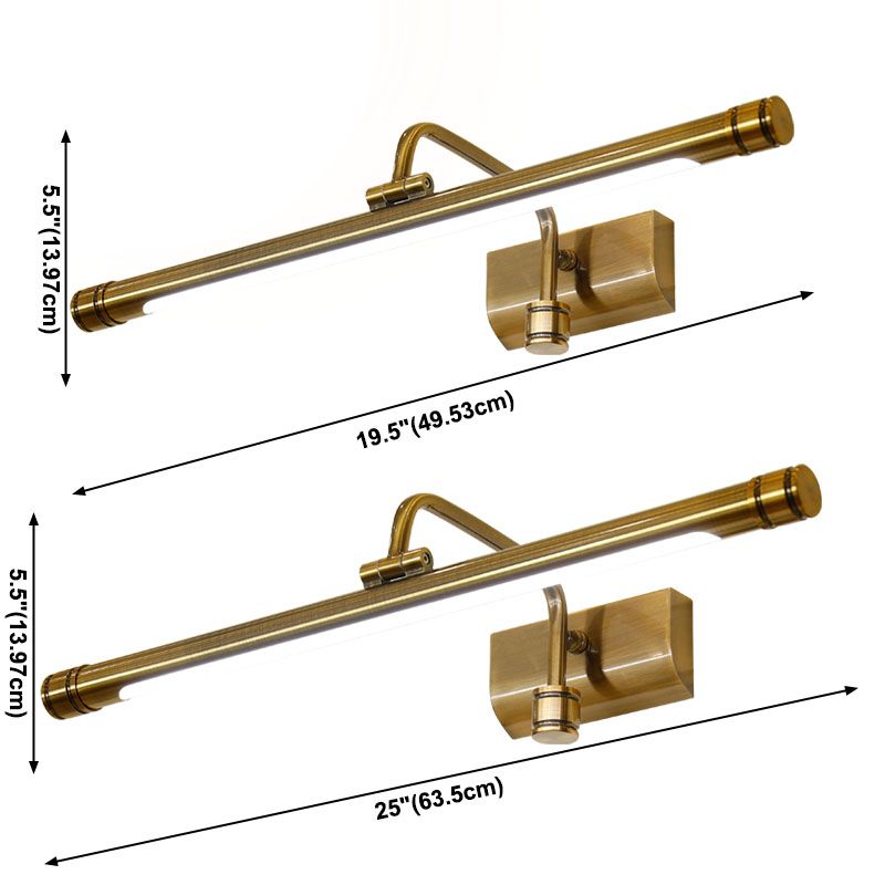 Lineare Wandleuchter Mitte des Jahrhunderts Metall 1 Leichtes Leuchten in Gold Finish