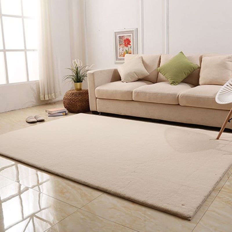 Khaki Indoor Room-Fläche Teppich lässig Pure Color Teppich Polyester Nicht-Split Teppich