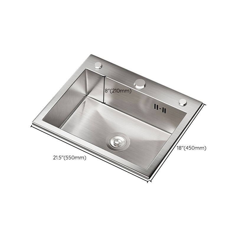 Classic Style Kitchen Sink Stainless Steel 3 Holes Drop-In Kitchen Sink