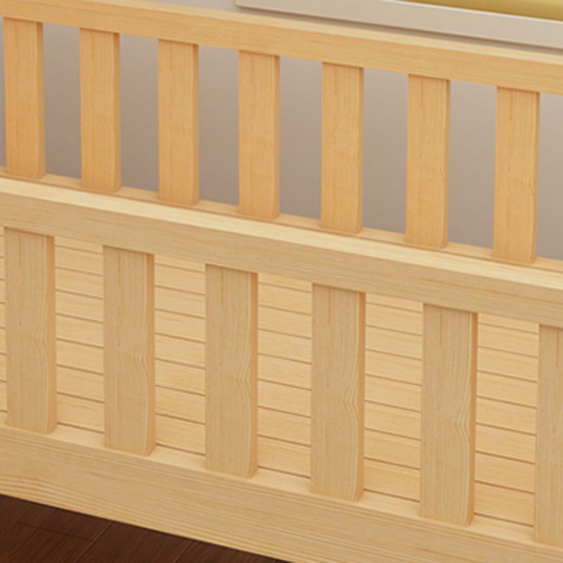 Solid Wood Kids Bed with Guardrails Modern Mattress Included Twin Bed