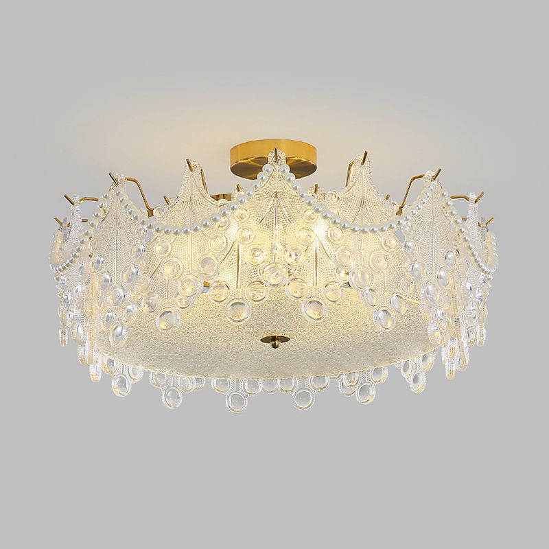 Nordic Glass Ceiling Light Creative Flush Mount Light Fixture for Bedroom