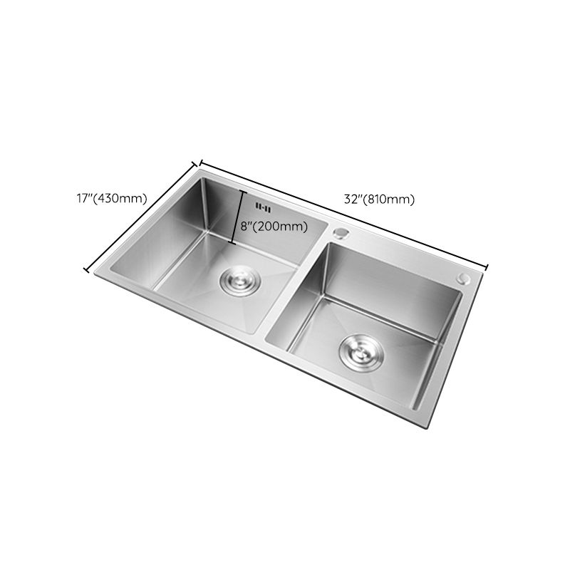 Classic Kitchen Sink Stainless Steel Corrosion Resistant Kitchen Sink with Basket Strainer