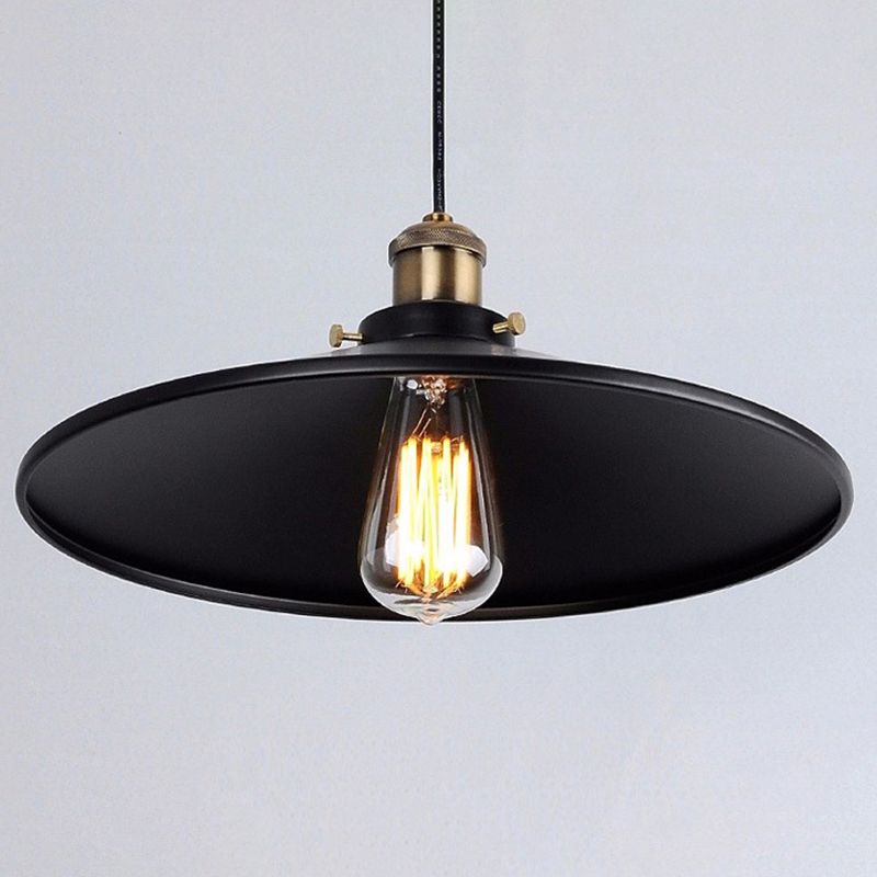 Saucer Living Room Pendant Lighting Fixture Loft Style Metal Hanging Ceiling Light