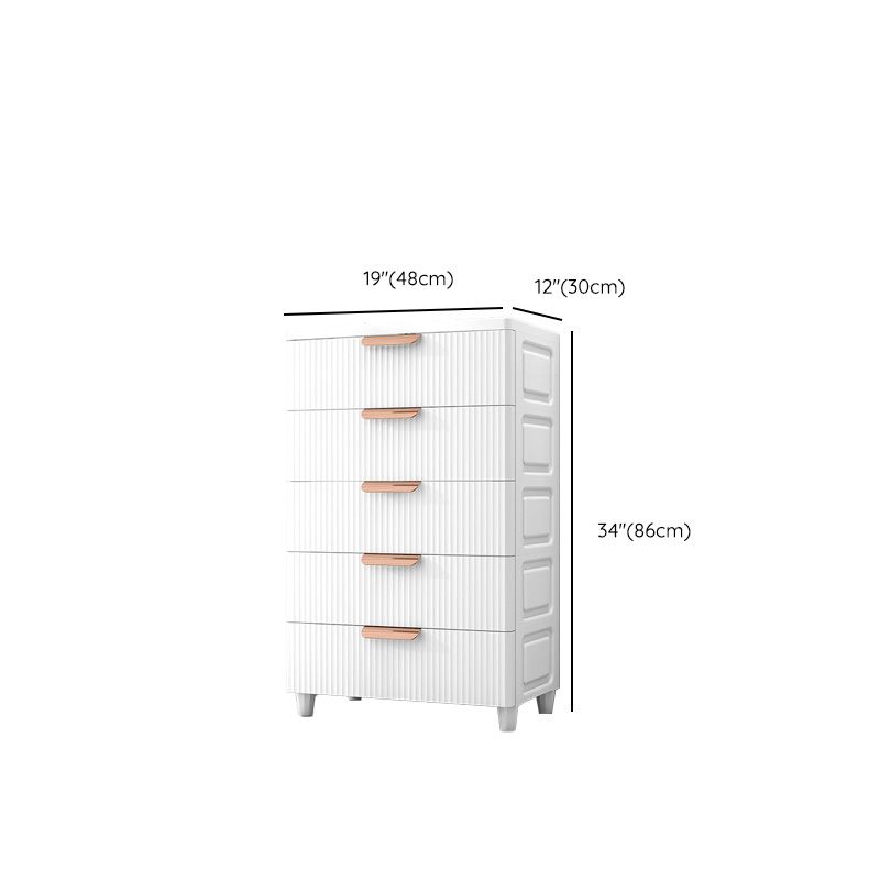 Scandinavian Plastic Vertical Baby Dresser with Drawers for Bedroom