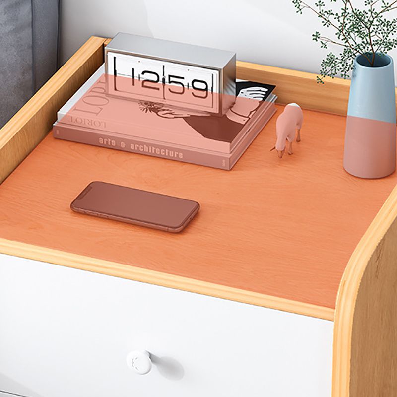 Engineered Wood Bed Nightstand Modern Night Table for Bedroom