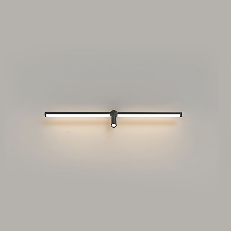 Postmodern Aluminum Vanity Light Straight 2 Lights LED Mirror Light for Bathroom