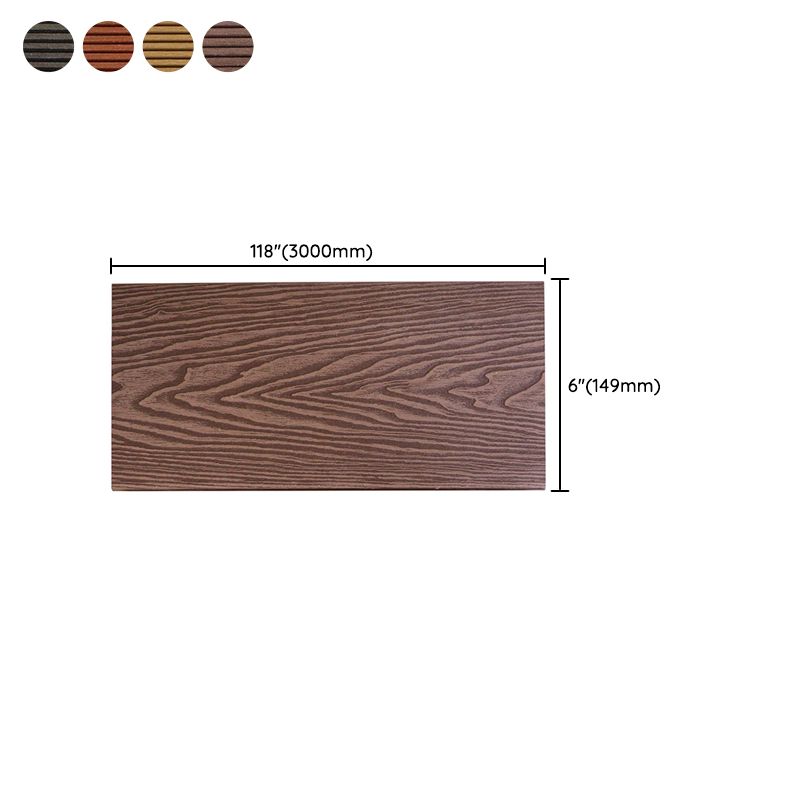 3D Embossed Wood Grain Flooring Modern Style Non-slip Rectangle Wood Flooring