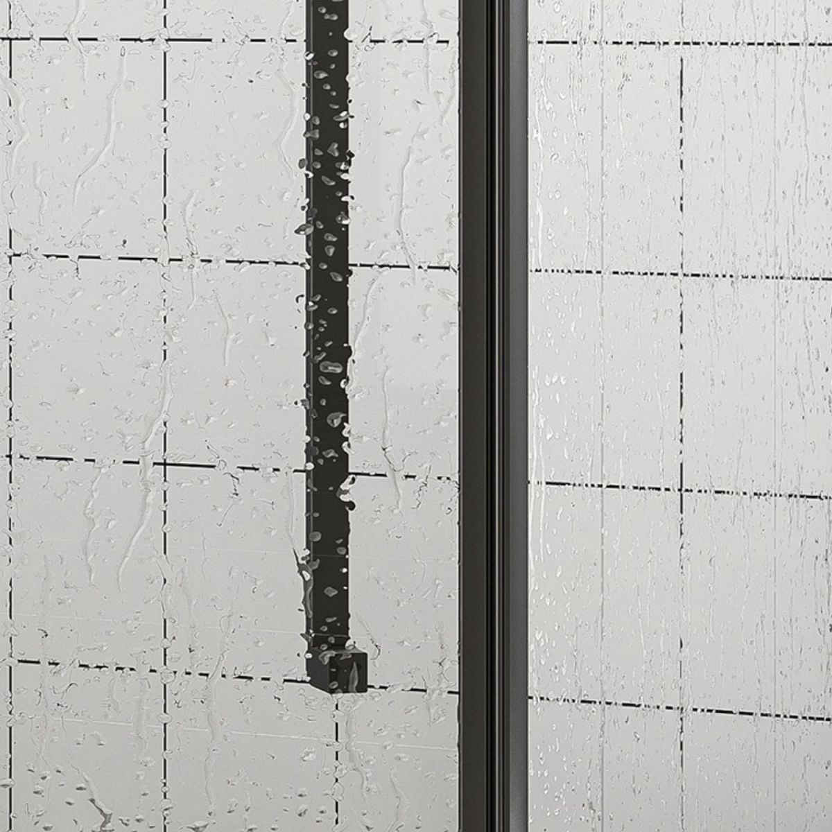 Neo-Angle Tempered Glass Shower Enclosure Black Framed Shower Enclosure