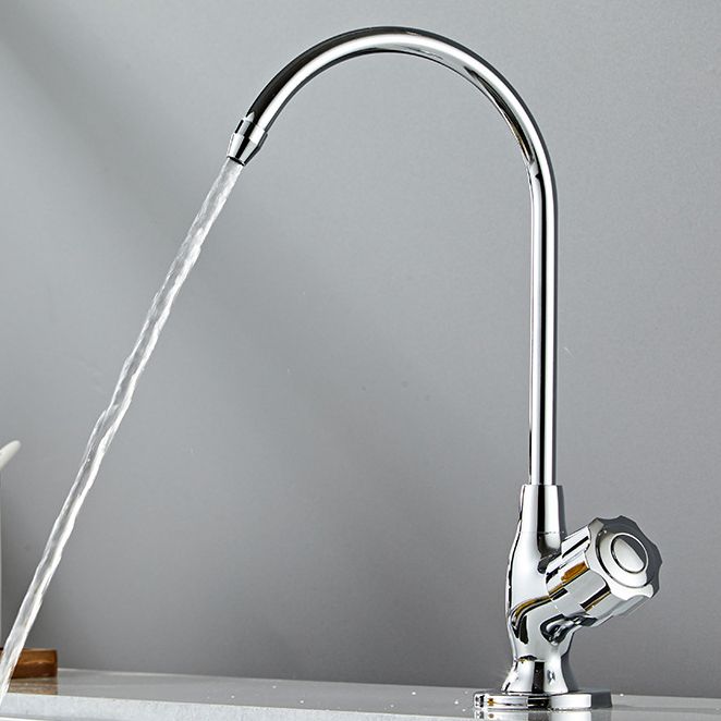 Modern High-Arc Kitchen Faucet Stainless Steel Swivel Spout Standard Kitchen Faucets