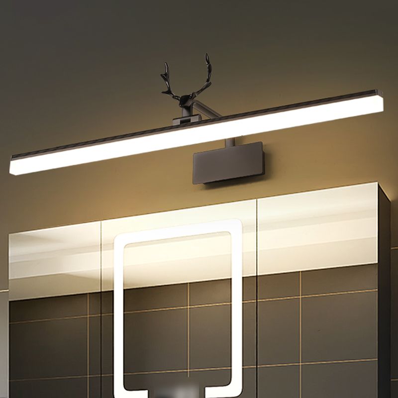 Modern Style Linear Shape Wall Sconce Metal 1 Light Sconce Light for Bathroom