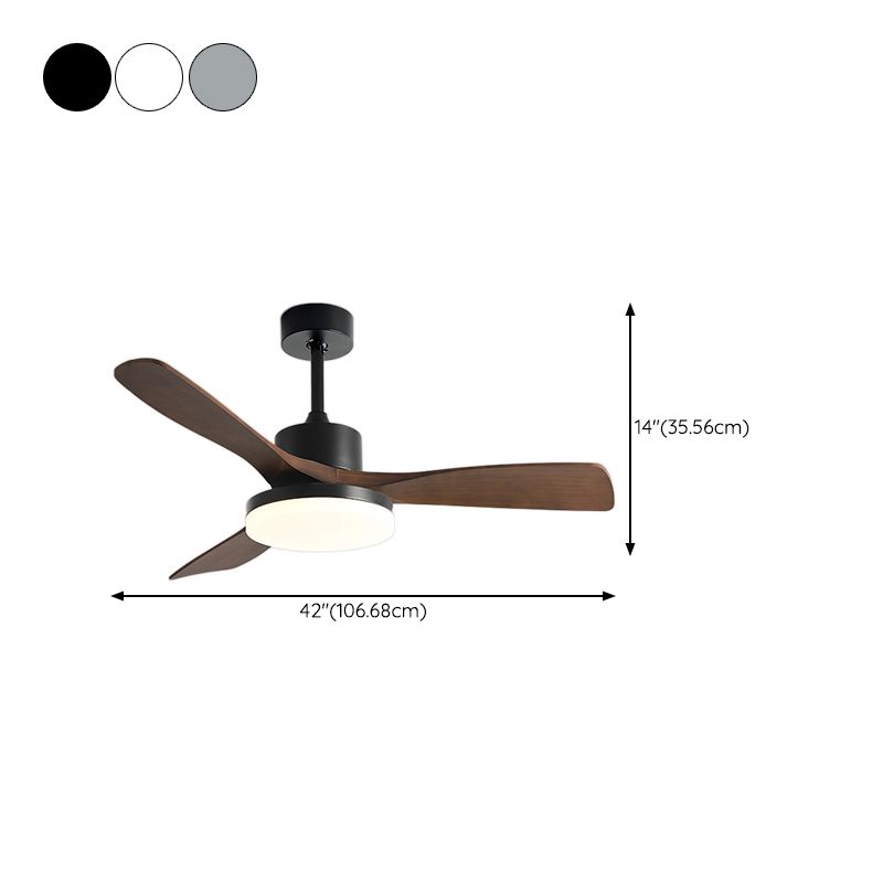 Simplicity 3-Blade Ceiling Fan Lighting in Brown for Dining Room