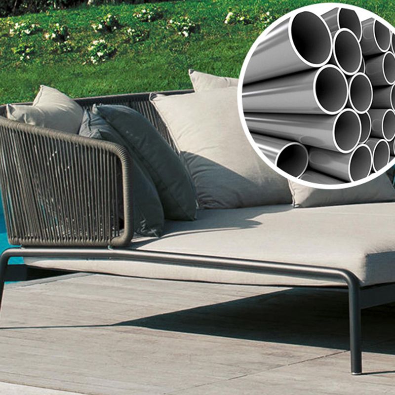 Contemporary 29.52"H Metal Frame Outdoor Sofa UV Resistant Patio Sofa