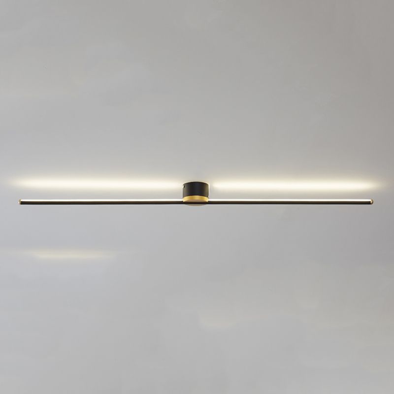 Metal Linear Shape Flush Ceiling Light Modern Style 1 Light Flush Ceiling Light Fixtures