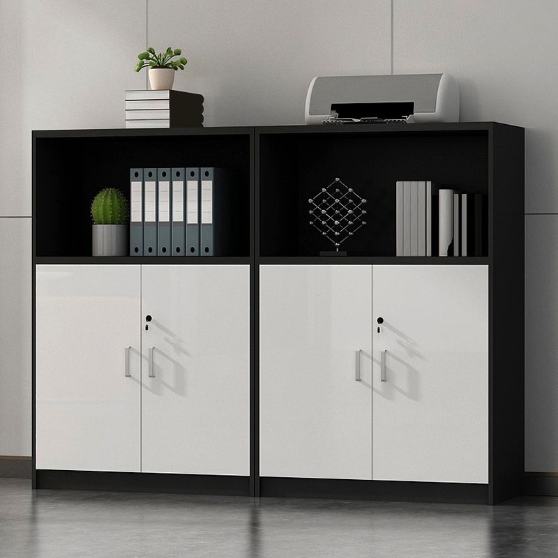 Nordic Style File Cabinets Solid Wood Frame Horizontal File Cabinet with Key Lock