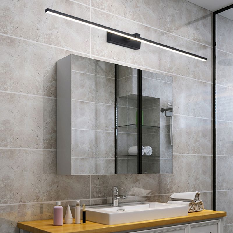 Iluminación de pared de forma de tira de estilo moderno 1 luces lámpara de apliques para baño