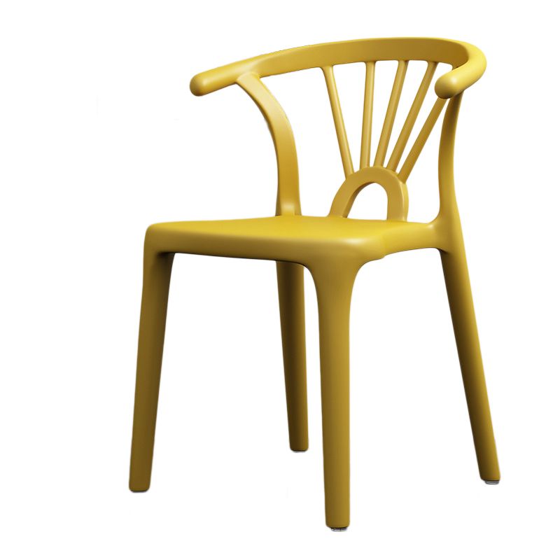 Scandinavian Plastic Side Chair Indoor-Outdoor Windsor Back Chair