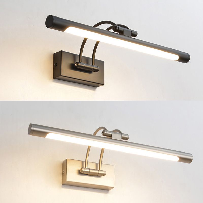 Simplicidad Luces de espejo de tocador cilíndrico Luz de pared de aluminio Accesorios para el baño