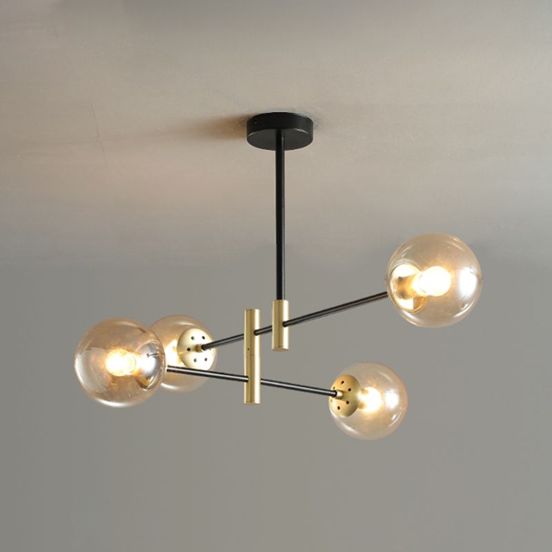 Contemporary Spherical Shape Pendant Chandeliers Glass Chandelier Lights