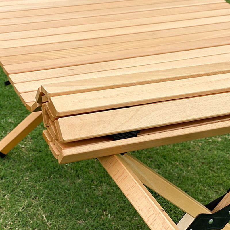 Removable Solid Wood Camping Table Modern Foldable Camping Table