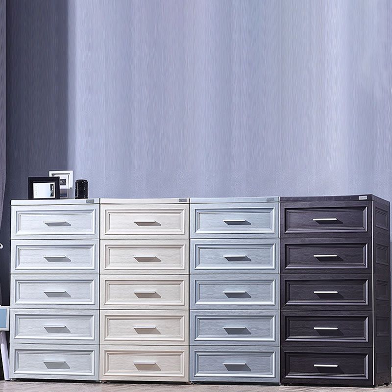 Plastic Kids Nightstand Contemporary Nursery Dresser with Drawers