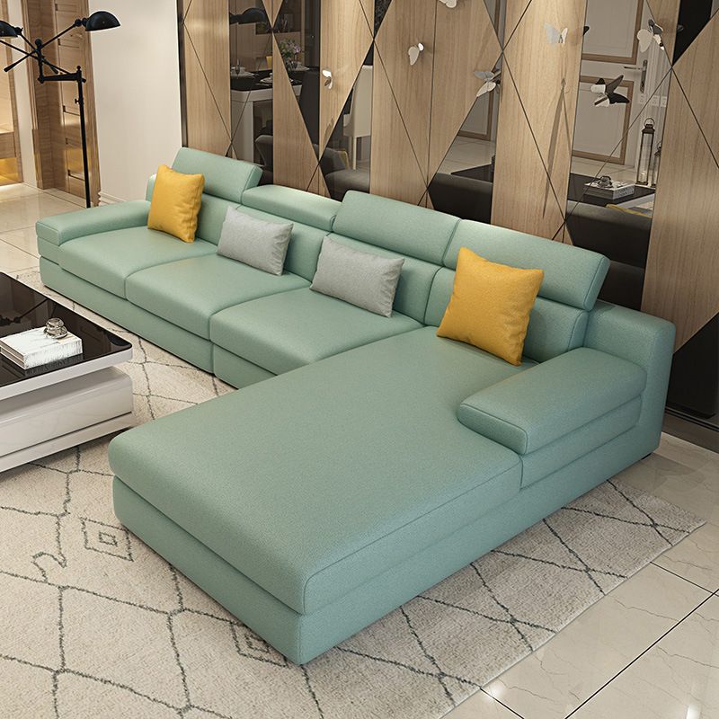 Right Hand Facing Sofa L-Shape Sectional 4-seater for Living Room