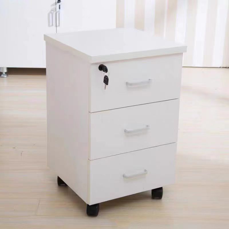 Nordic Style Vertical Filing Cabinet Wood Filing Cabinet with Wheels