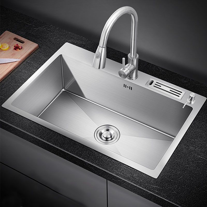 Classic Kitchen Sink Stainless Steel Friction Resistant Kitchen Sink with Drain Assembly