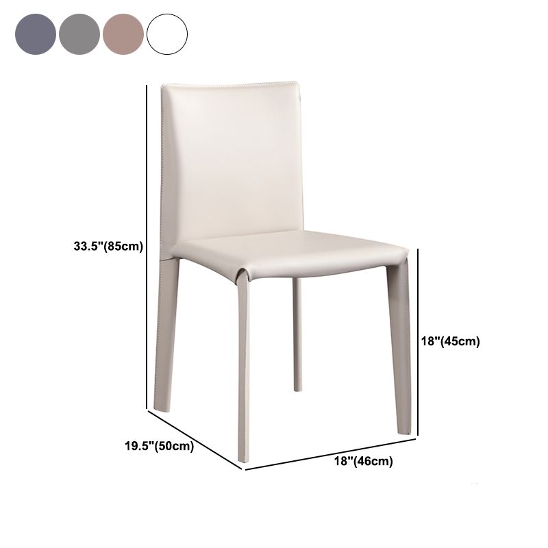 Upholstered Armless Dining Chair Leather Dining Chair for Dining Room