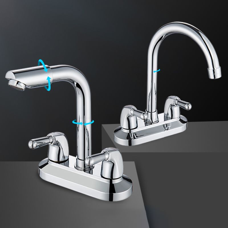 2 Handle Modern Vessel Sink Faucet Swivel Spout Bathroom Faucet