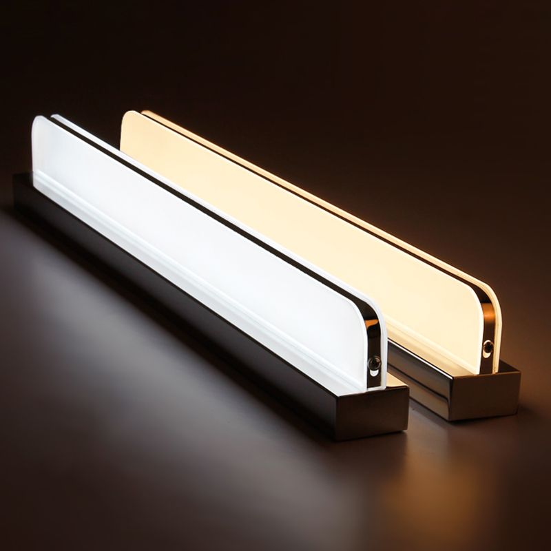 Ultra-Thin Vanity Wall Lights Modern Minimalist Style Stainless Steel Single Vanity Lamp