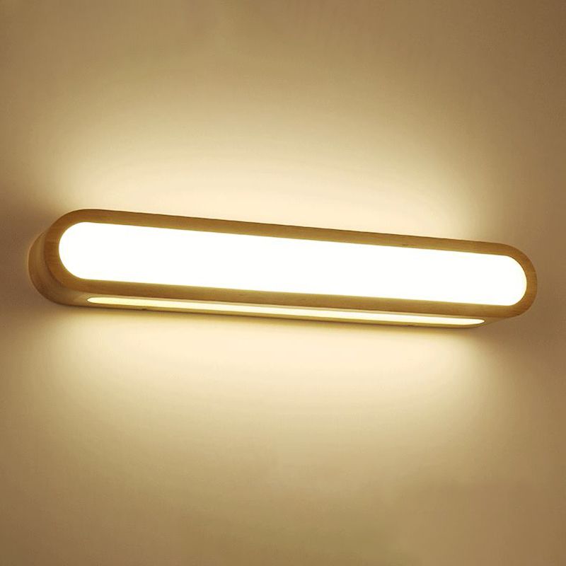 Lampada da specchio per vanità per vanità per bagno oblungo LED LED NORDICA MONTO A MONTRIO DI MOLTO IN BEIGE