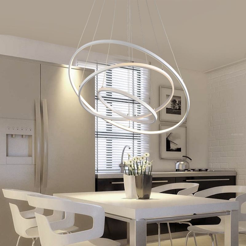 Metal 3-Tier Chandelier Light Fixture Modern Style LED Pendant Light Fixture for Dinning Room