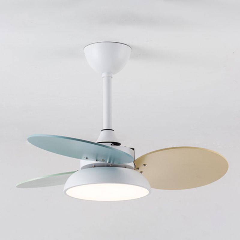 Nordic Style Colorful Ceiling Fan Lamp Acrylic Shade Ceiling Fan Light for Children Room