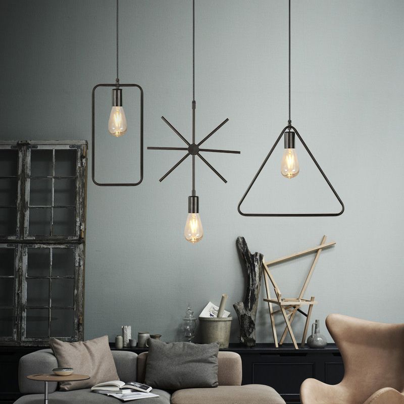 Industrielle minimalistische geometrische Bauernhause Deckenleuchte für Esszimmer Café -Shop