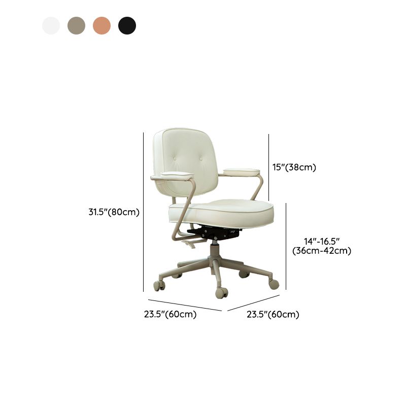 Modern Office Chair Padded Arms Adjustable Seat Height Chair with Wheels