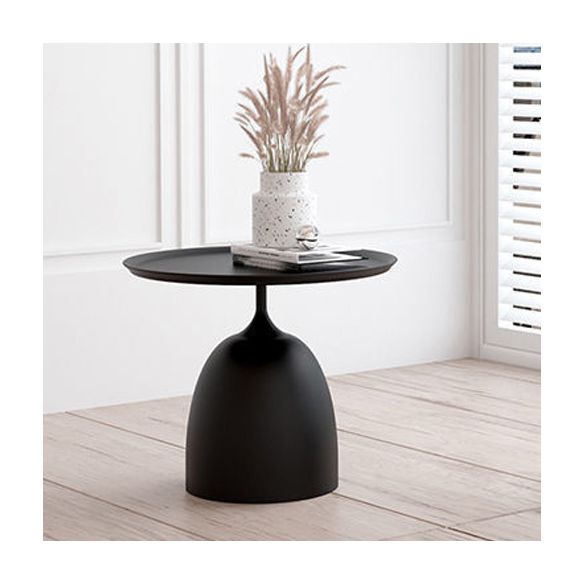 Medieval Modern Style Round Metal Table with Pedestal Base Side Table