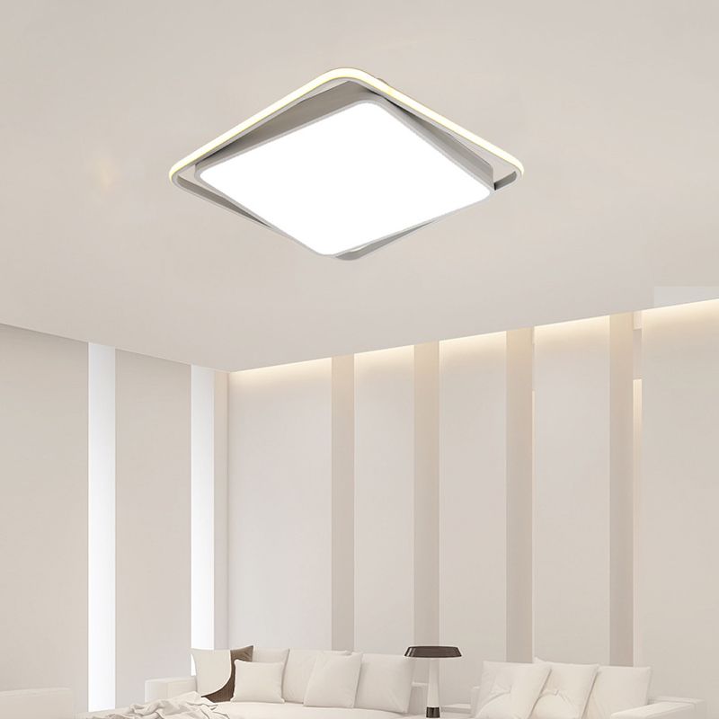 Single Modernism White Flush Mount Lighting LED Ceiling Light for Living Room