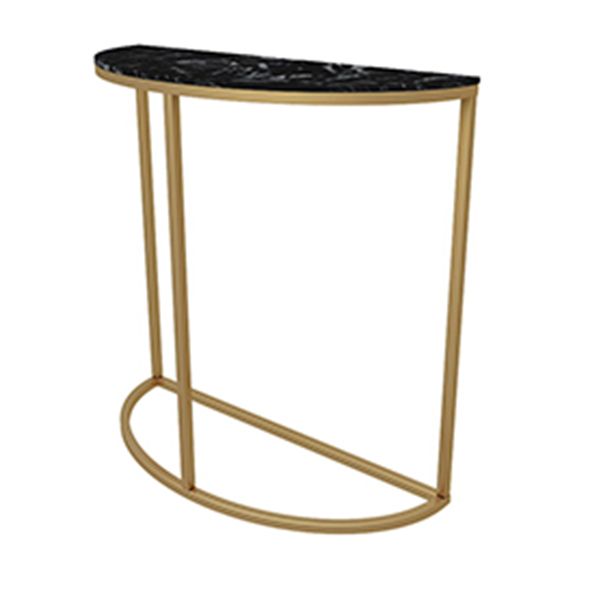 Glam Half Moon Console Accent Table Antique Finish Sofa Console Table